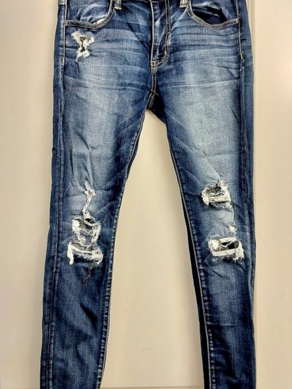 American Eagle AE Denim Super Stretch Distressed Jeggings - Size 8 Short